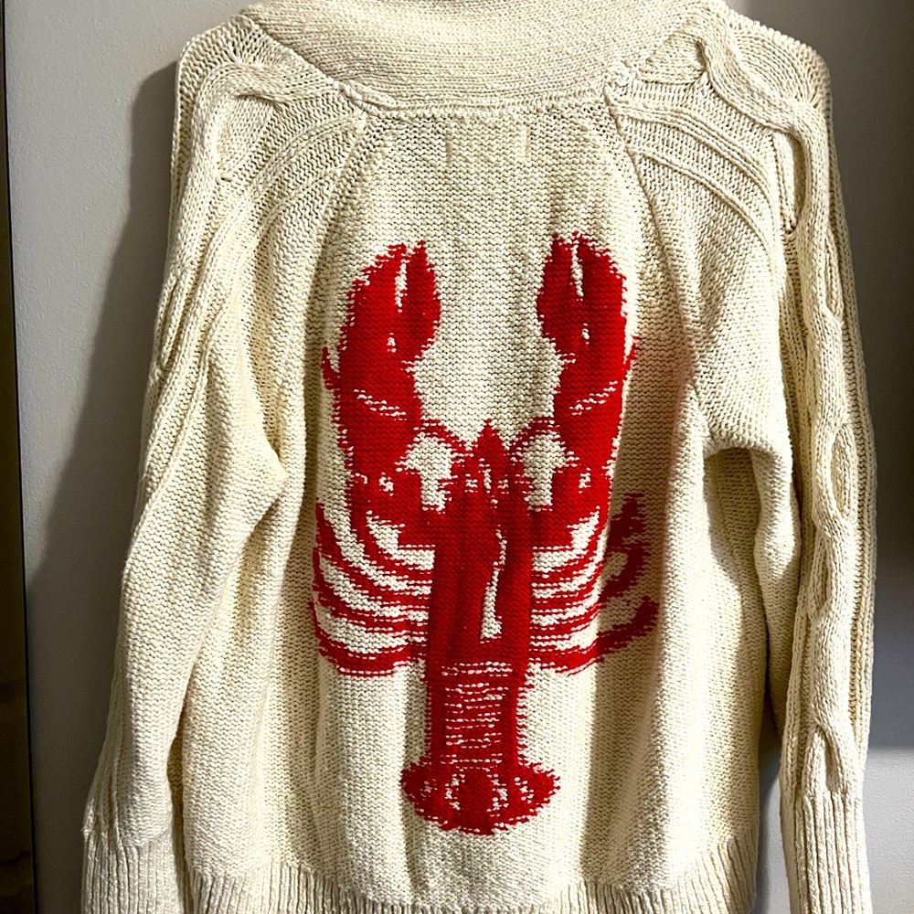 Anthropologie Lobster Sweater size M